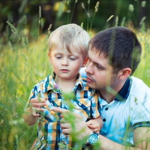 Father-Boy-Grass